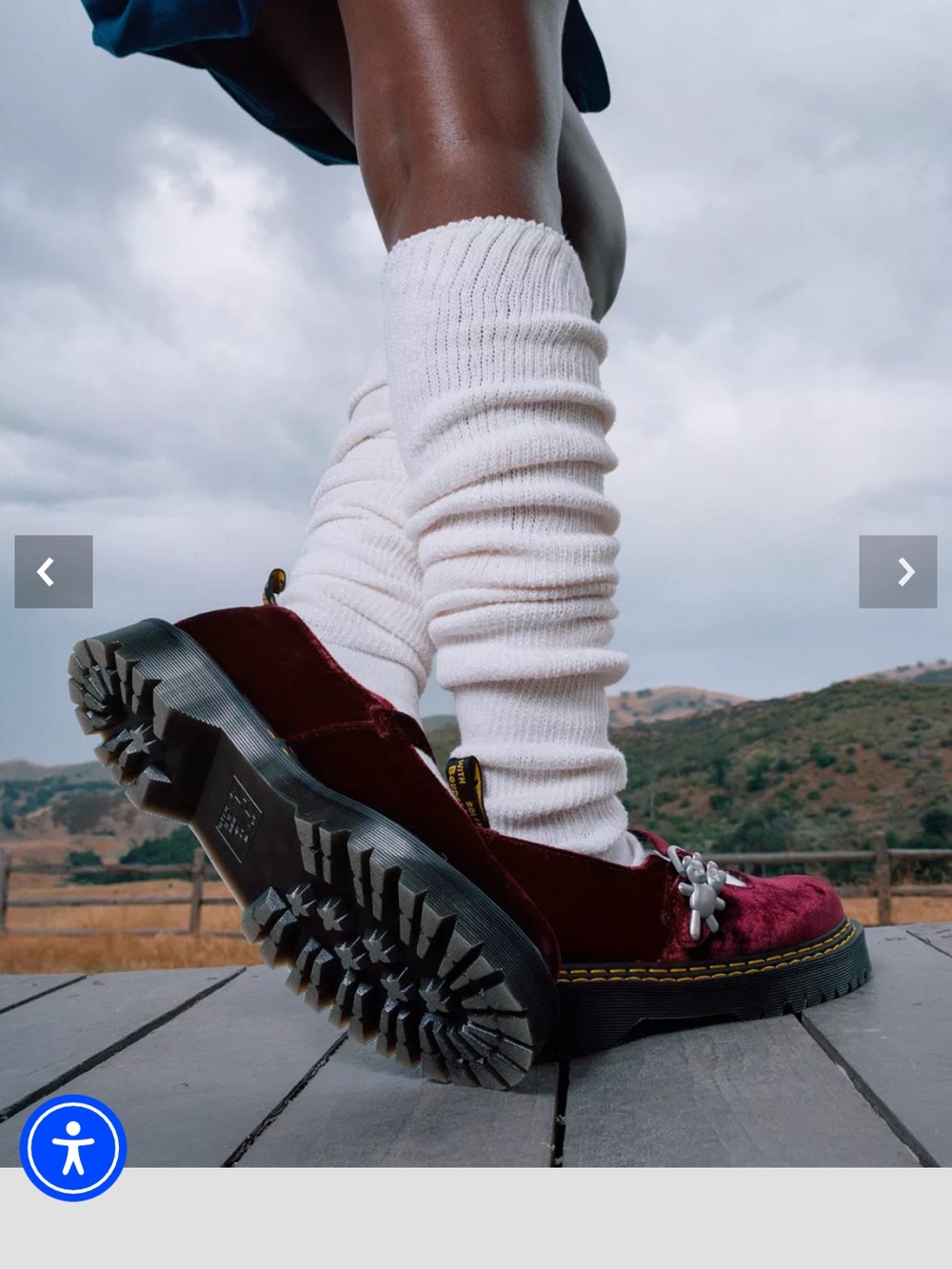 Dr. Martens Burgundy Velvet Mary Jane Flats with Buckle